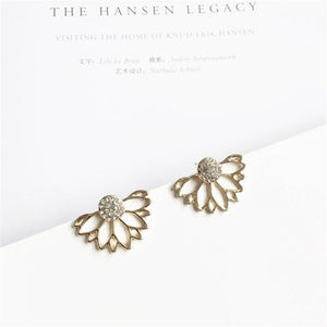 2020 New Crystal Flower Drop Earrings for Women Fashion Jewelry Gold colour Rhinestones Earrings Gift for Party Best Friend