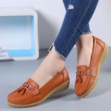 Load image into Gallery viewer, Women Flats Ballet Shoes Cut Out Leather Breathable Moccasins Women Boat Shoes Ballerina Ladies Casual Shoes