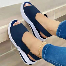 Load image into Gallery viewer, Shoes Women Platform Sandals 2021 Velcro Stretch Fabric Summer Women&#39;s Comfort Walking Ladies Sandalias Female Casual Footwear