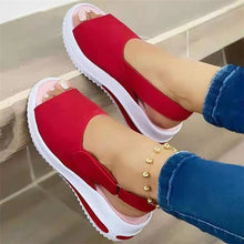 Load image into Gallery viewer, Shoes Women Platform Sandals 2021 Velcro Stretch Fabric Summer Women&#39;s Comfort Walking Ladies Sandalias Female Casual Footwear