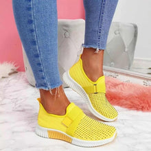 Load image into Gallery viewer, Women Casual Shoes Spring Crystal Solid Female Mesh Sneakers Casual Flat Shoes Women Flats Ladies Sport Shoes White